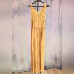Beautiful Vintage Boho Maxi Dress! - Beige